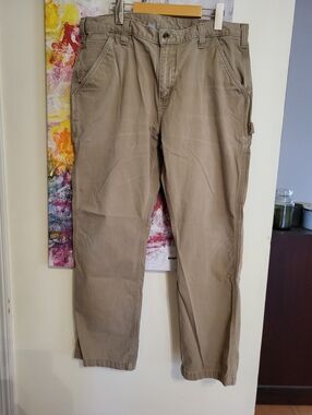 Men's Tan Carhartt Work Pants